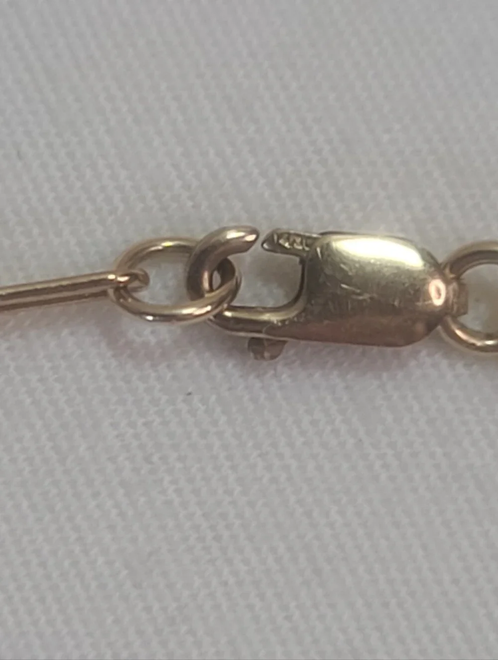 14k /20 Gold Filled Paperclip Chain Bracelet 7in.